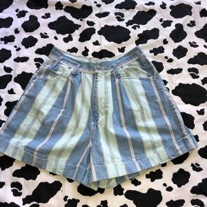 Vintage Candy Striped High Waisted Shorts